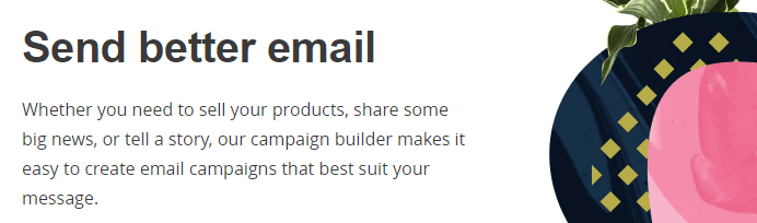 The MailChimp homepage.