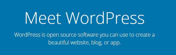 The WordPress.org homepage.
