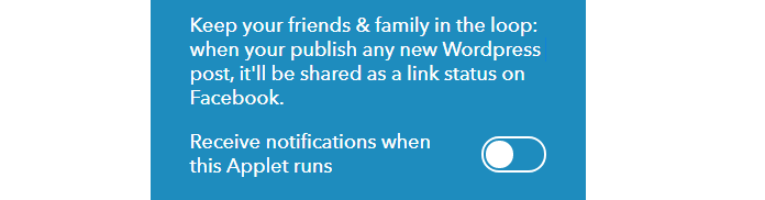 Turning on notifications for your post sharing.