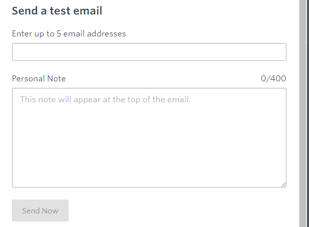Sending your test email.