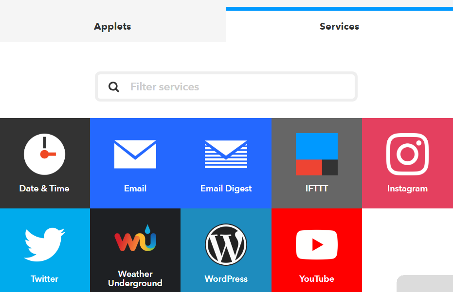 Choosing to connect your WordPress account to IFTTT.