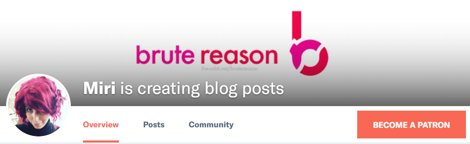 The brute reason Patreon page.