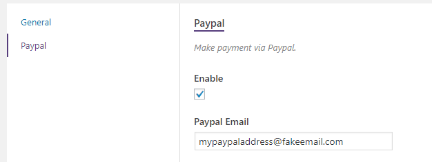 Configuring your PayPal email.