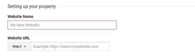 Adding your site's name and URL.