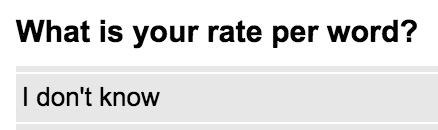 No rate