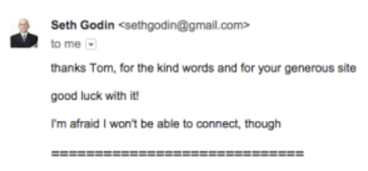 Email from Seth Godin