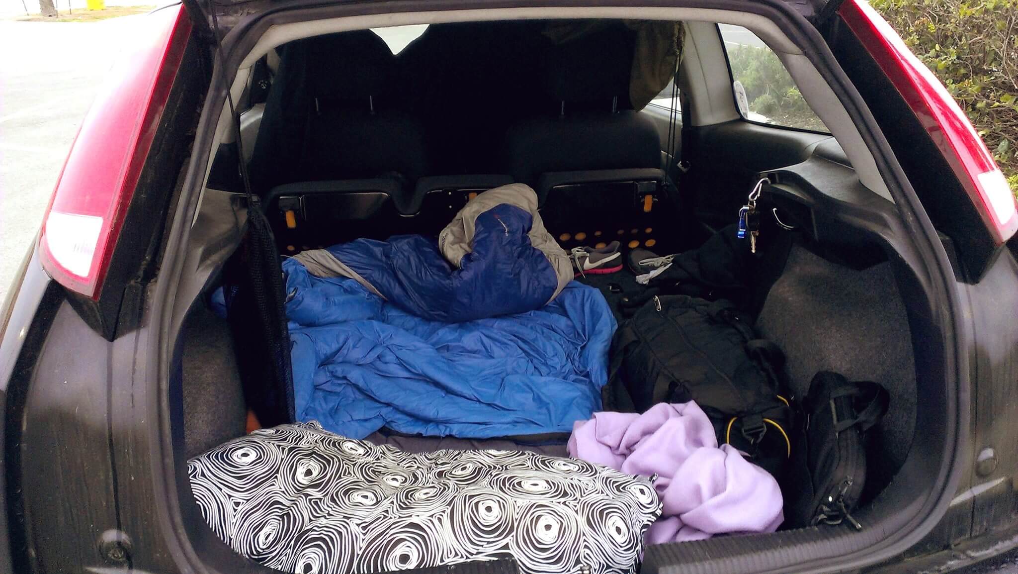 Car boot bed