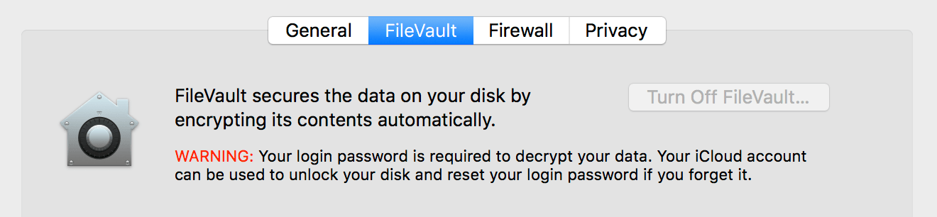 The FileVault feature.