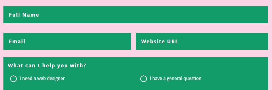 A simple contact form example.