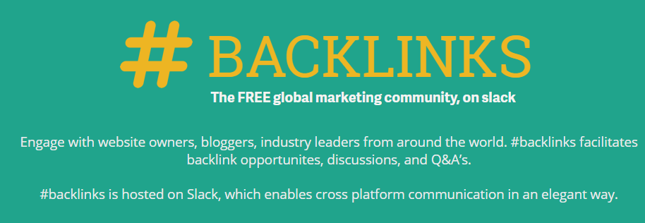The Backlinks homepage.
