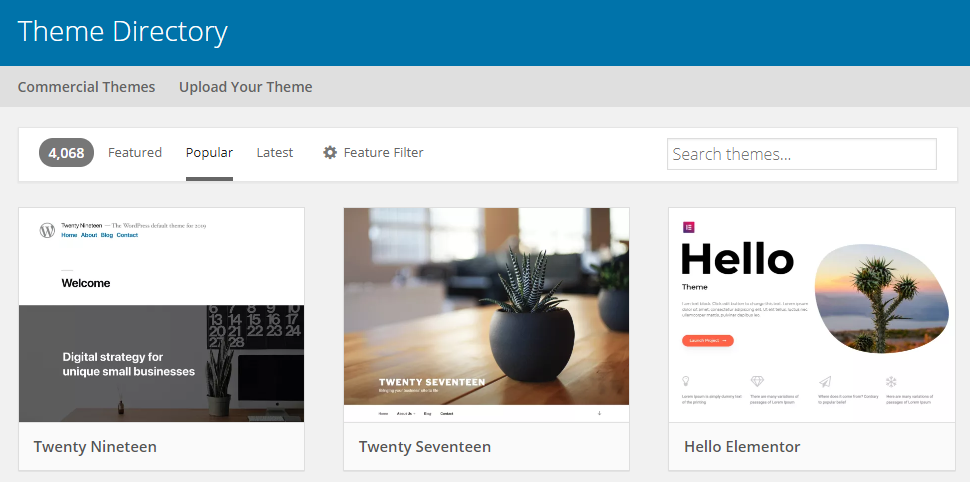 The WordPress theme directory.