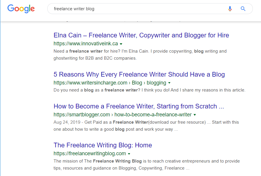 Some of the most popular blogs about freelance writing.
